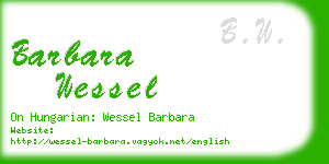 barbara wessel business card